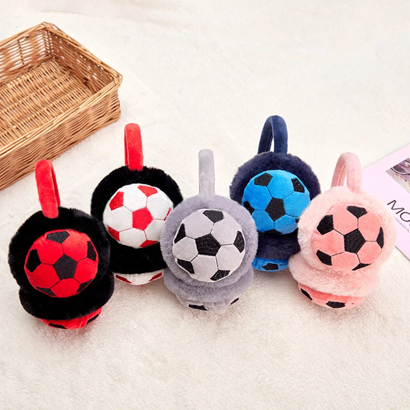 Kid's Football Ear cute Caps , Cold-Proof Earmuffs for Winter Adventures snow cold protection for boys and girls