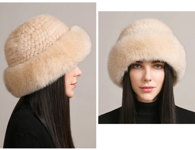 Luxury handmade mink fur hat to elevate your winter wardrobe with luxurious warmth and timeless style for womenideal for snow cold weather