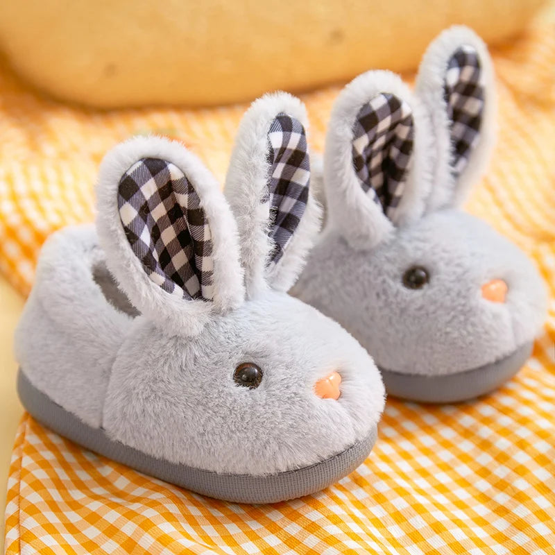 Cartoon Rabbit Indoor Slippers for Winter Warmth for Kids' Cozy Adventures gift girls