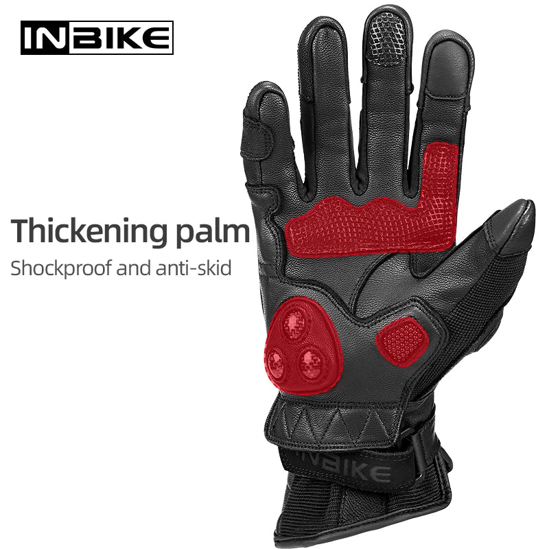 Stylish genuine leather touchscreen motorcycle Gloves for the ultimate riding comfort for men or women