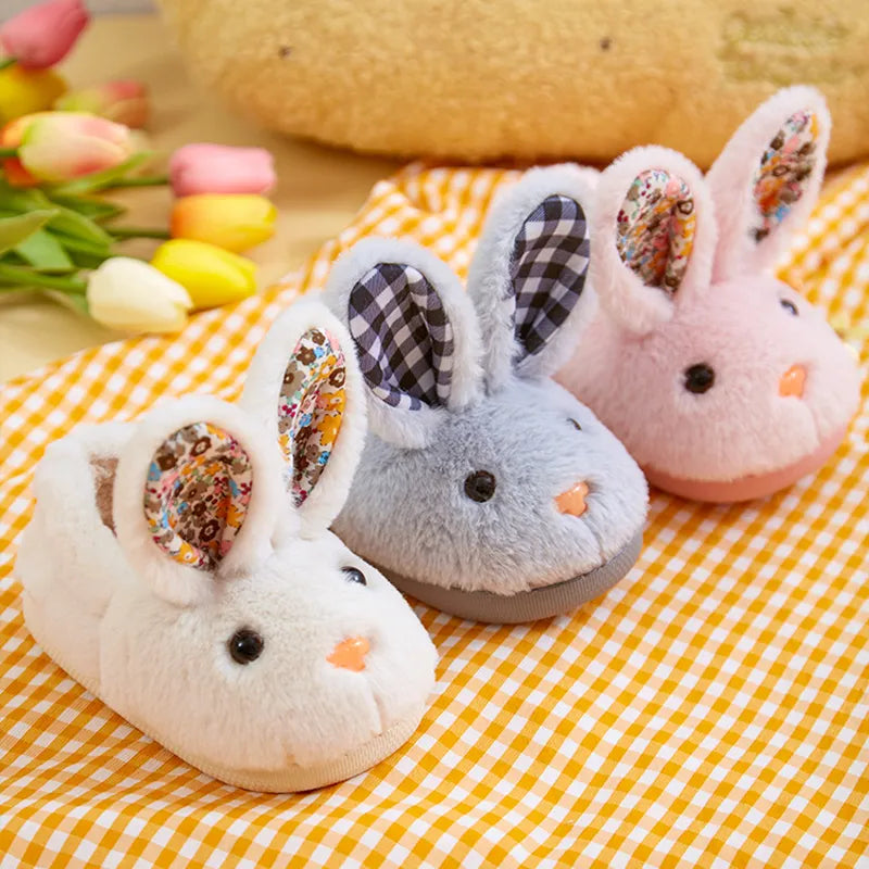 Cartoon Rabbit Indoor Slippers for Winter Warmth for Kids' Cozy Adventures gift girls