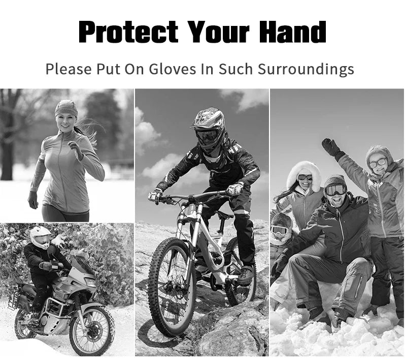 Soft comfortable gloves, windproof, waterproof, riding, fishing, hiking, ski, running, outdoor winter sports palm with Touch Screen.