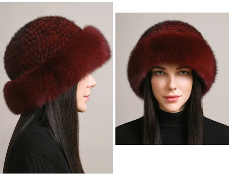 Luxury handmade mink fur hat to elevate your winter wardrobe with luxurious warmth and timeless style for womenideal for snow cold weather