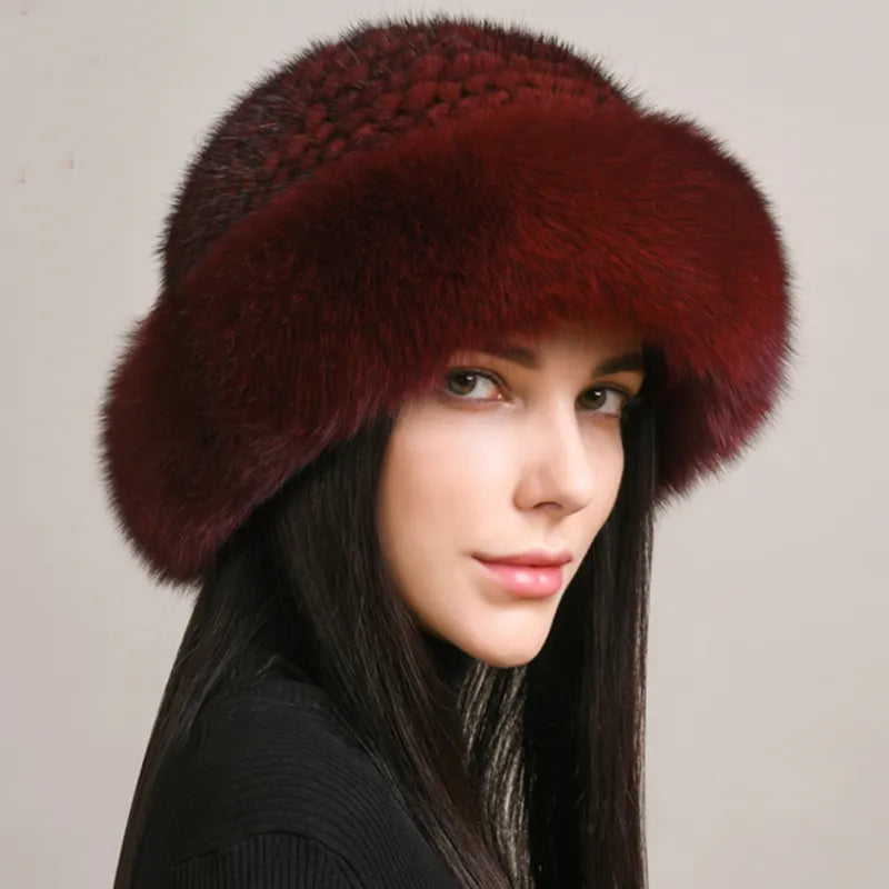 Luxury handmade mink fur hat to elevate your winter wardrobe with luxurious warmth and timeless style for womenideal for snow cold weather