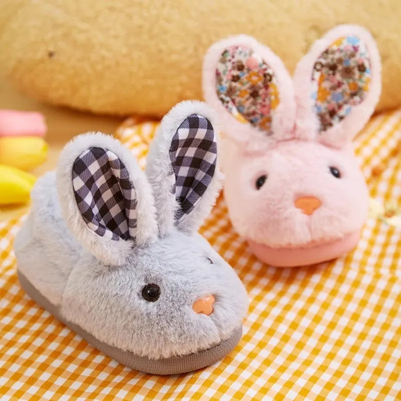 Cartoon Rabbit Indoor Slippers for Winter Warmth for Kids' Cozy Adventures gift girls