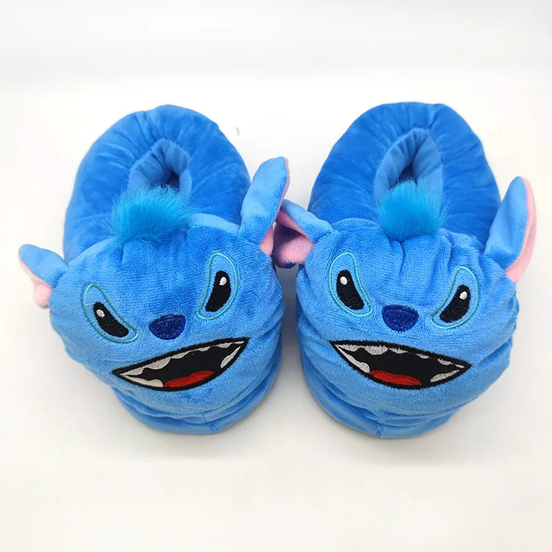 Disney Stitch plush cotton slippers cute anime peripheral all-inclusive indoor home slipper winter warm shoes birthday gifts new size 30-39