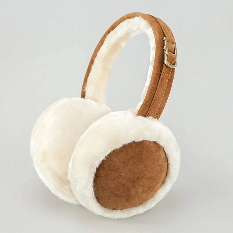 Foldable Plush Ear Muffs for extra Cozy Winter Warmth for Women and Men ideal for sports skiing cycling running ear protection