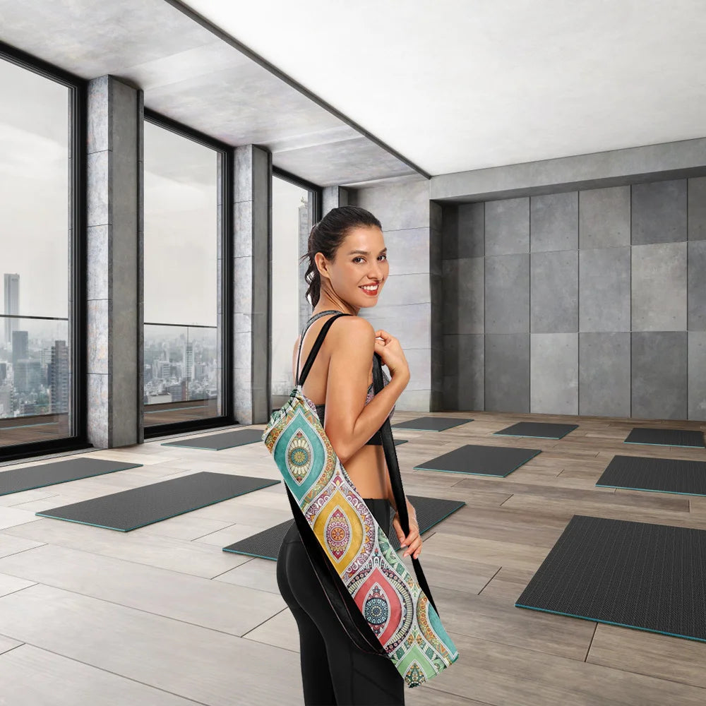 Mandala printed fashionable kanvas Yoga Pilates Mat Bag is your new fitness exercise companion for Relaxation and Style many styles many colours