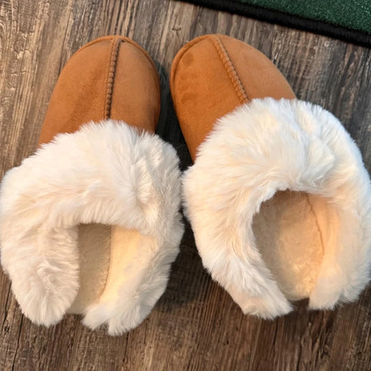 Suede Fur Slides warm winter slipers Luxury Comfort for Women brown grey beige black colours available great gift!