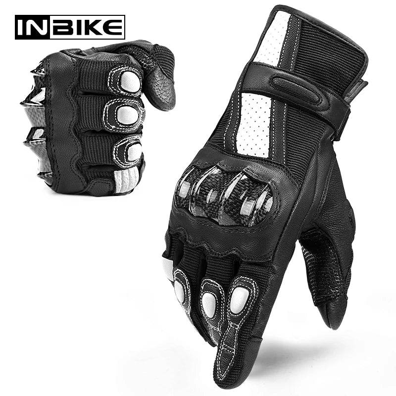 Stylish genuine leather touchscreen motorcycle Gloves for the ultimate riding comfort for men or women