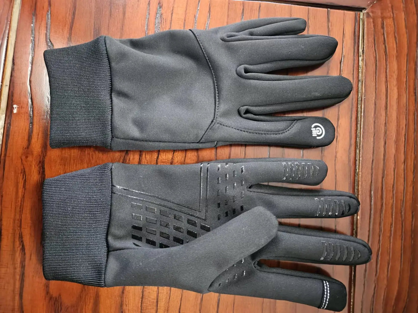 Winter added light velvet waterproof outdoor riding motorcycle bike length finger can touch screen wear resistant gloves