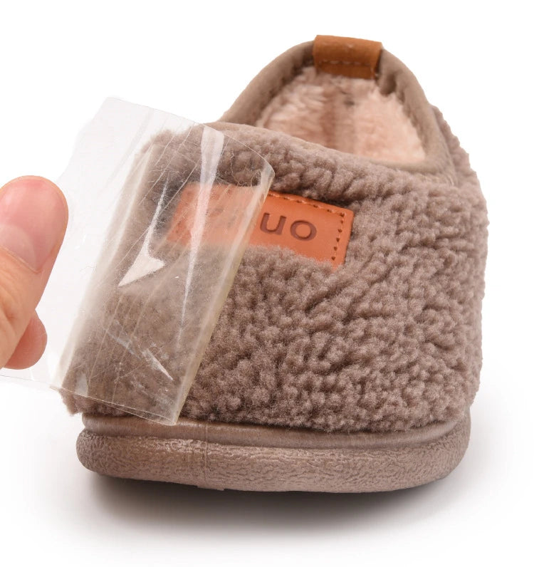 Soft snuggle warm cute cotton Slippers for kids with plush