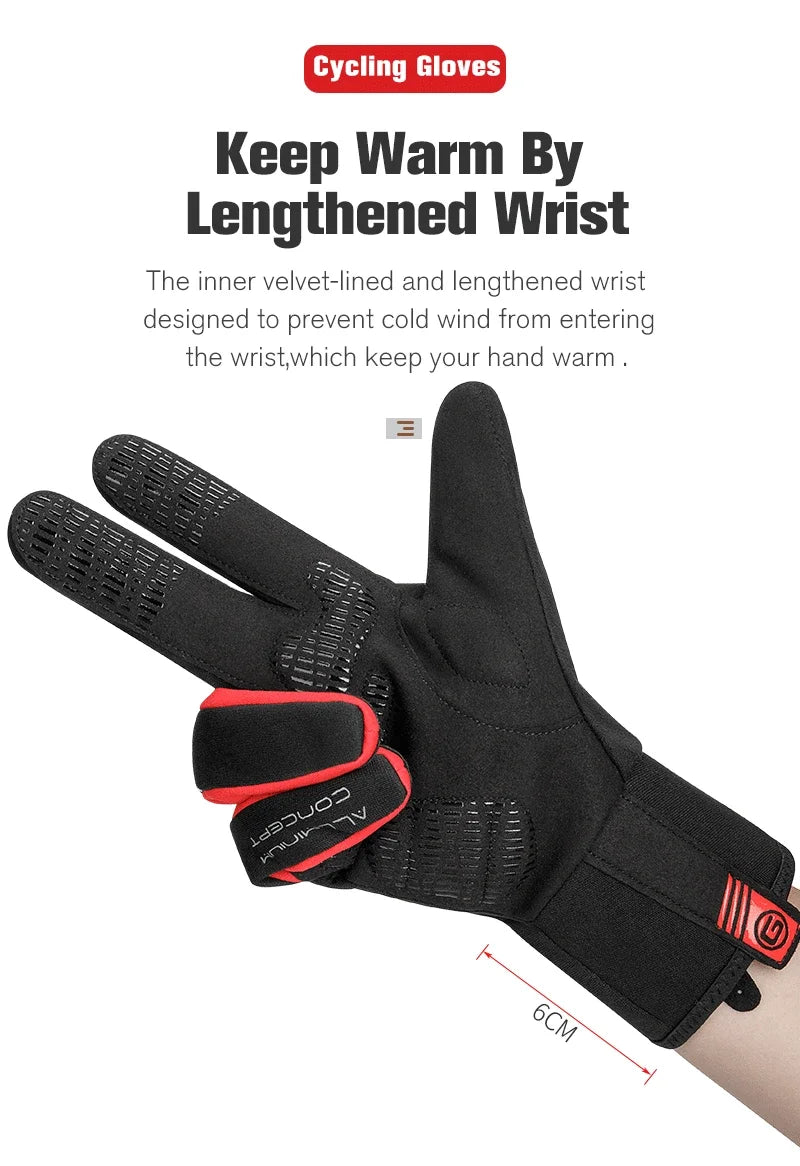 Soft comfortable gloves, windproof, waterproof, riding, fishing, hiking, ski, running, outdoor winter sports palm with Touch Screen.