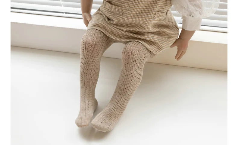 Baby girl tights pantyhose nice knit design 0-2 years old