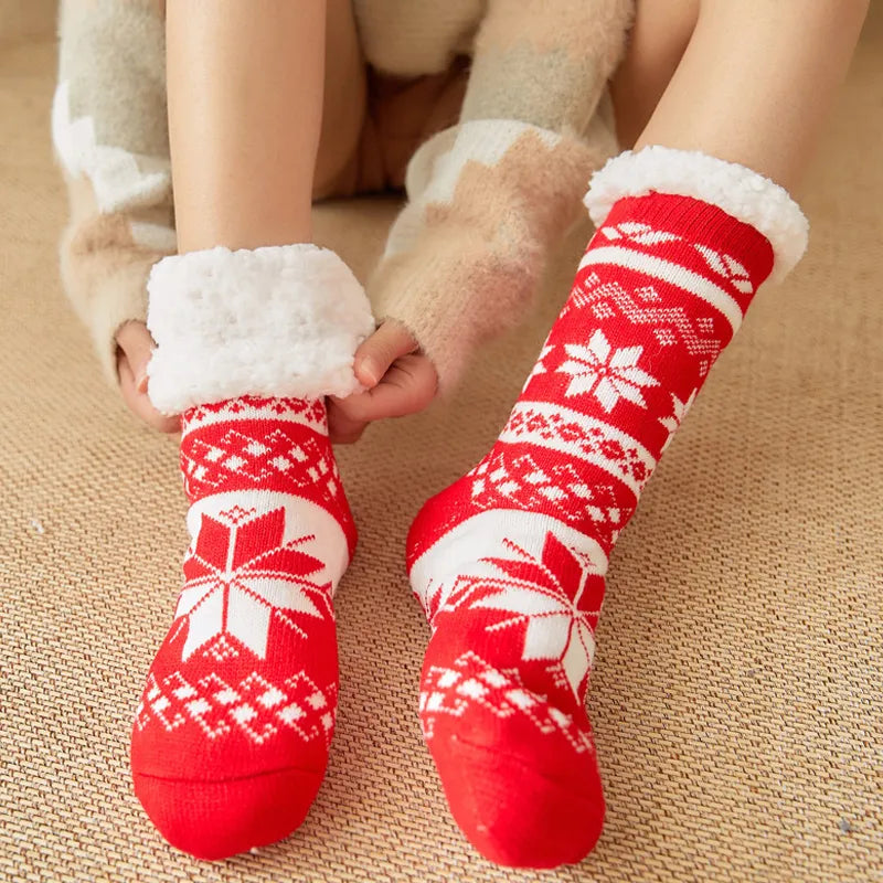 Chaussettes d'hiver douillettes pour Noël