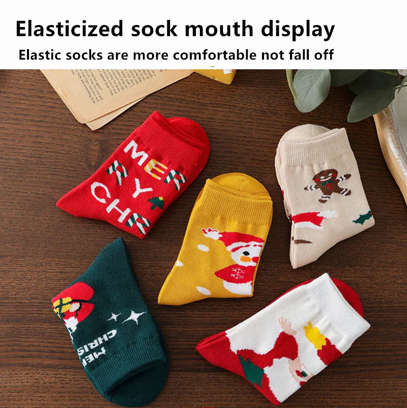 5 pair set of Kids Christmas socks for 1-10 Years, Cozy Holiday Essentials