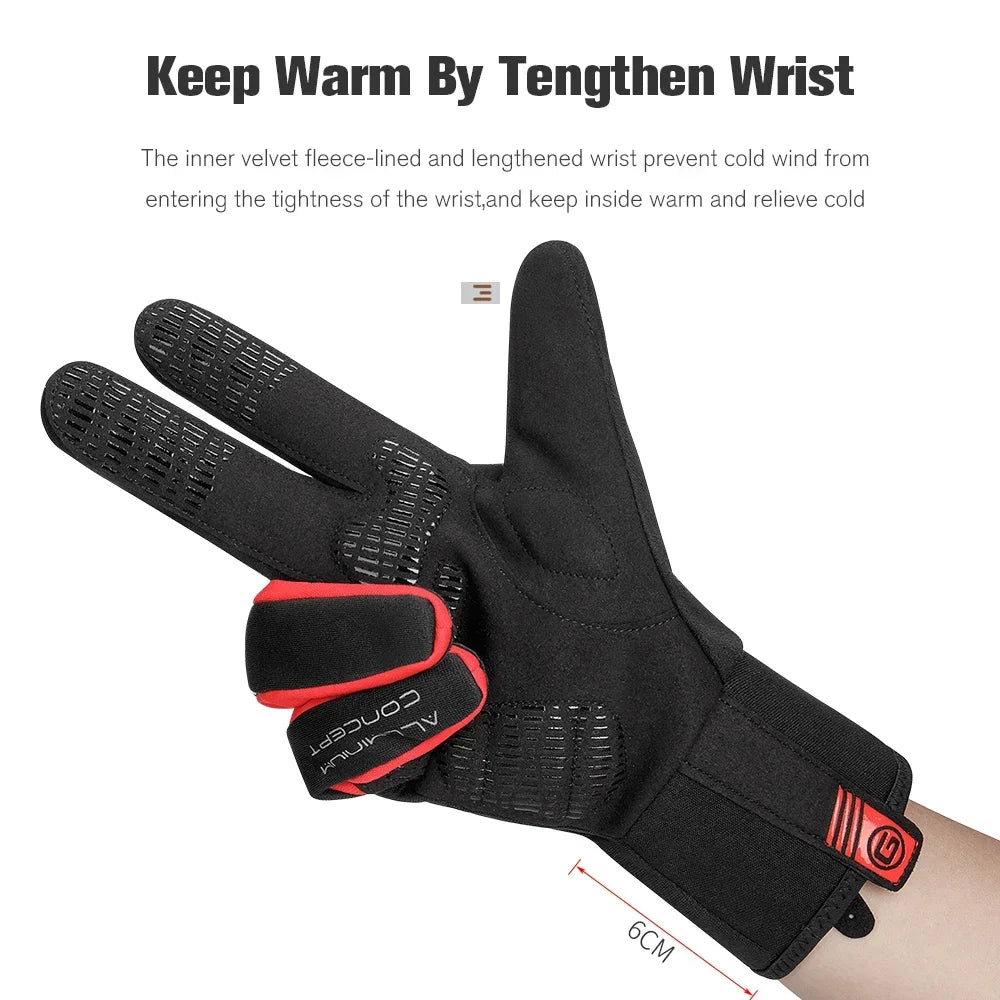 Soft comfortable gloves, windproof, waterproof, riding, fishing, hiking, ski, running, outdoor winter sports palm with Touch Screen.