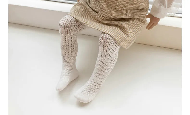 Baby girl tights pantyhose nice knit design 0-2 years old