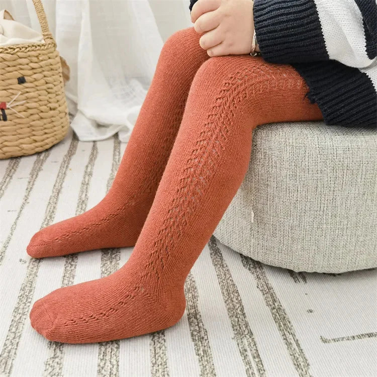 Collants printemps-été pour bébés filles, collants côtelés tricotés à la mode, leggings en maille solide pour filles, collants pour bébés en bas âge (0-5 ans)