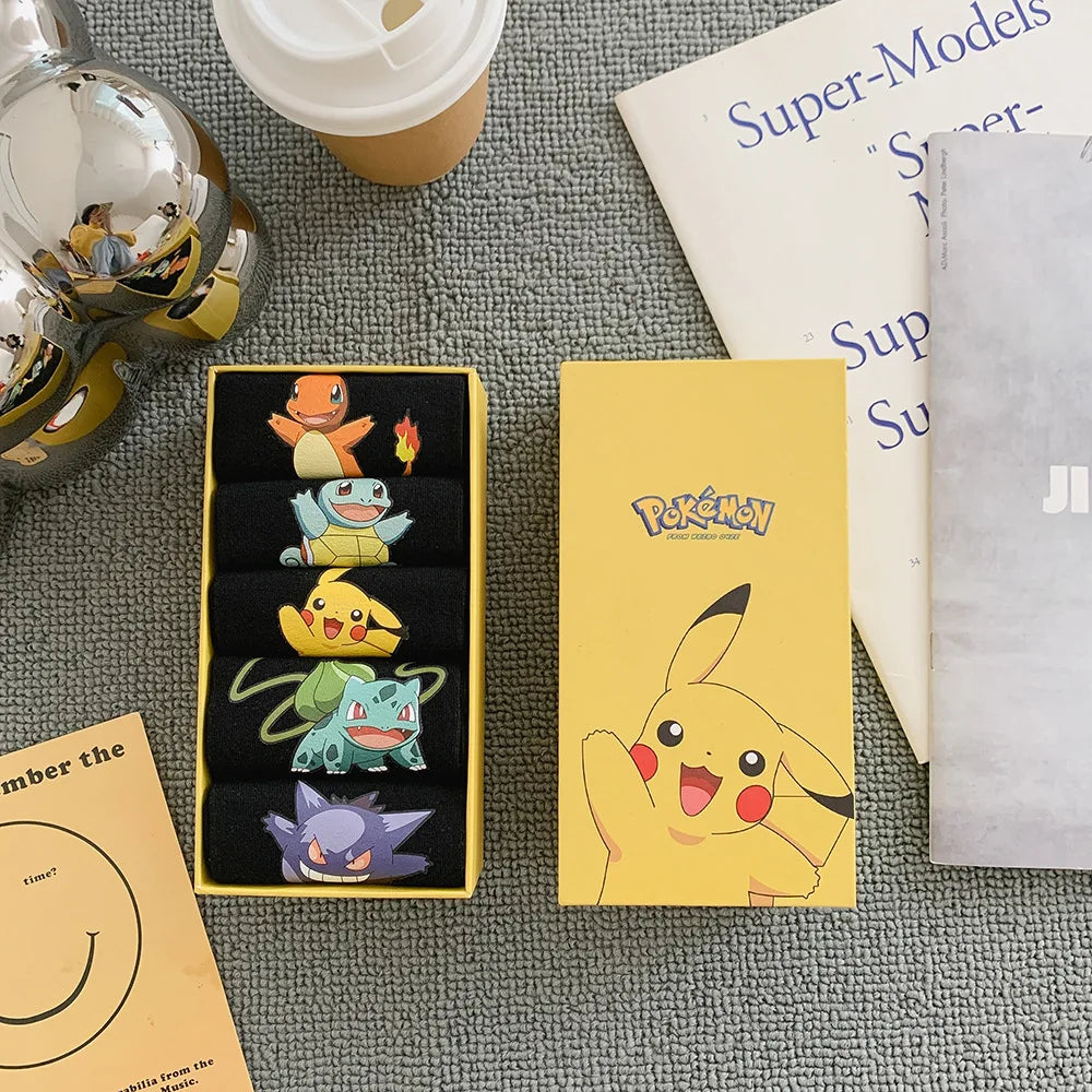 Pokemon-Inspired boxed socks with Gengar, Charmander, Squirtle and more kids boys girls