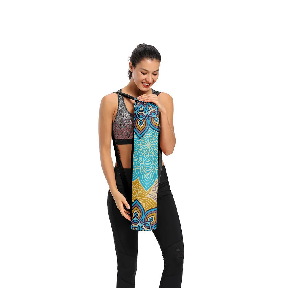 Mandala printed fashionable kanvas Yoga Pilates Mat Bag is your new fitness exercise companion for Relaxation and Style many styles many colours