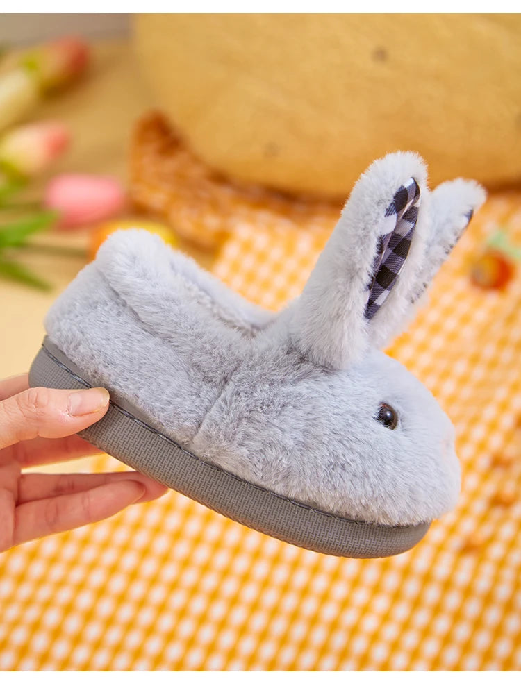 Cartoon Rabbit Indoor Slippers for Winter Warmth for Kids' Cozy Adventures gift girls