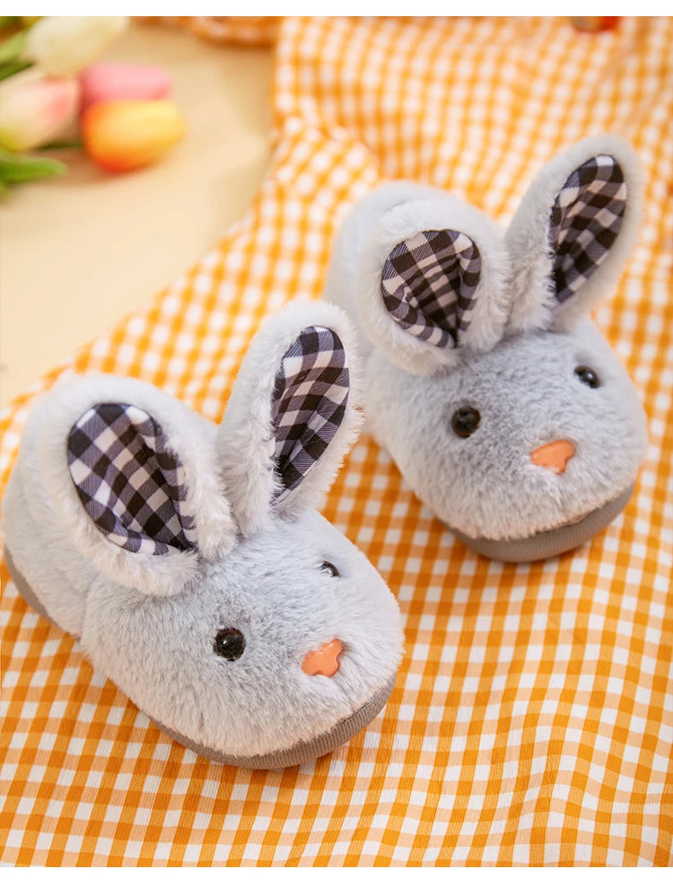 Cartoon Rabbit Indoor Slippers for Winter Warmth for Kids' Cozy Adventures gift girls